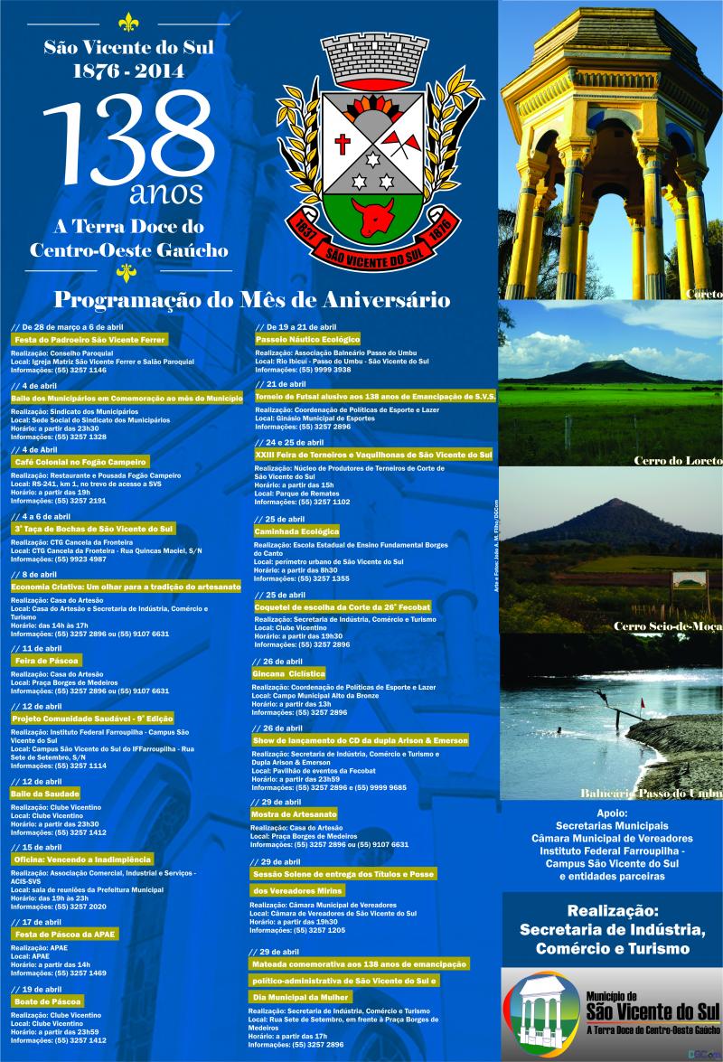 São Vicente do Sul inicia seu mês de aniversário
