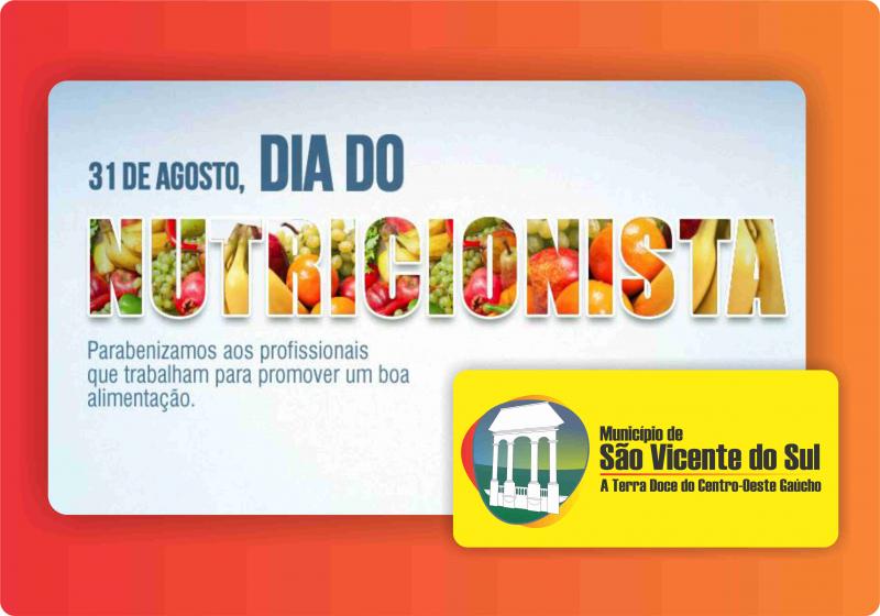 DIA DO NUTRICIONISTA - 31 DE AGOSTO