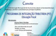 PALESTRA SOBRE EDUCAÇÃO FISCAL