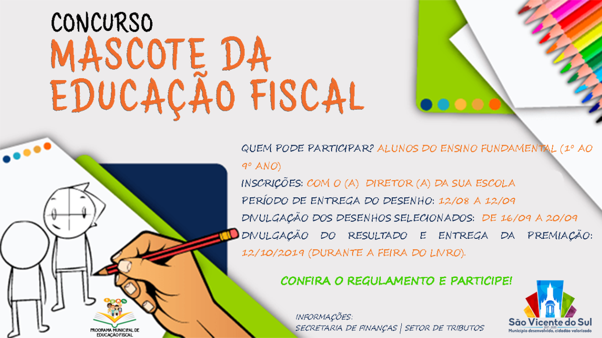 SÃO VICENTE DO SUL ABRE CONCURSO PARA ELEGER MASCOTE DA EDUCAÇÃO FISCAL