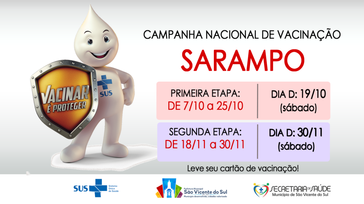 CAMPANHA NACIONAL DE VACINAÇÃO CONTRA O SARAMPO 2019