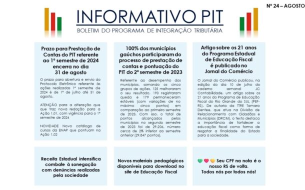 INFORMATIVO PIT Nº 24 AGOSTO 2024