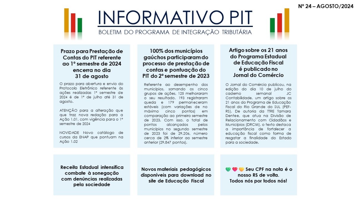 INFORMATIVO PIT Nº 24 AGOSTO 2024