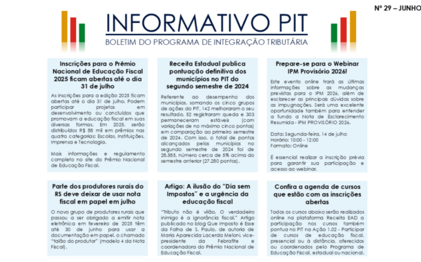 INFORMATIVO PIT Nº 29 JUNHO 2025