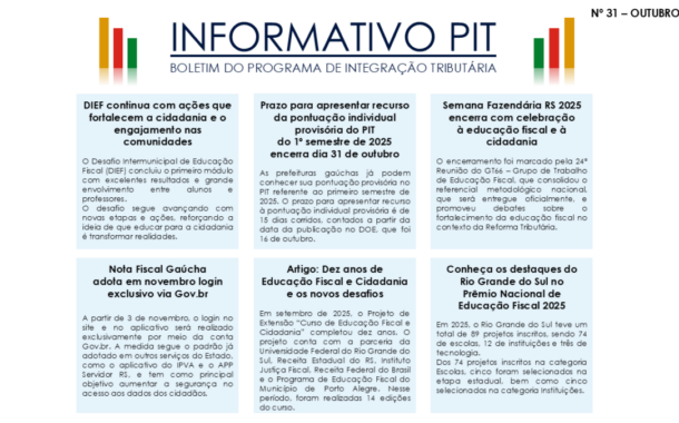 INFORMATIVO PIT Nº 31 OUTUBRO 2025