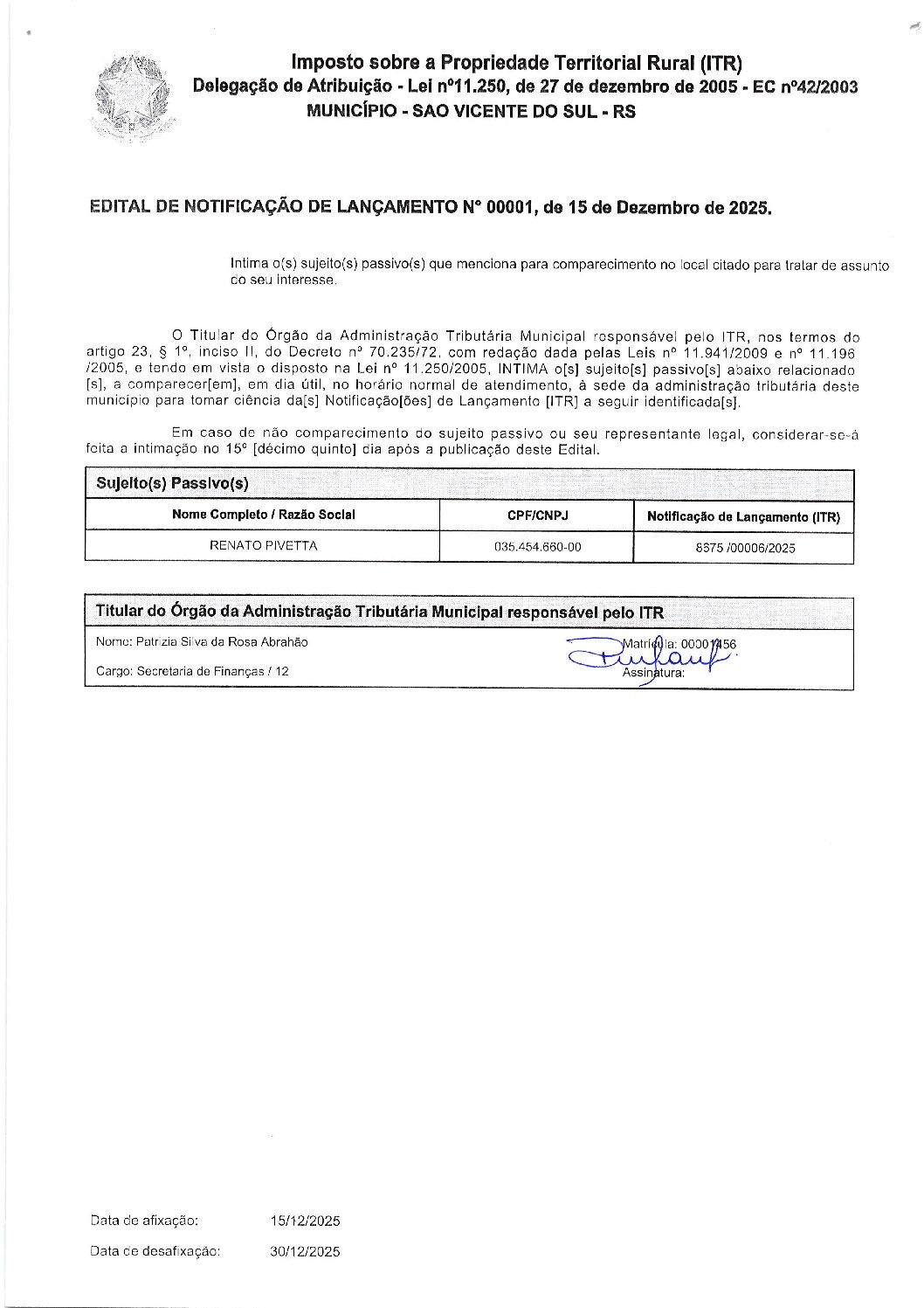 SÃO VICENTE DO SUL TEM PREMIADO NO PROGRAMA NOTA FISCAL GAÚCHA (NFG)