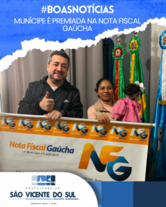 MUNÍCIPE É PREMIADA NA NOTA FISCAL GAÚCHA