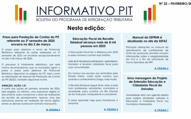 INFORMATIVO PIT Nº 33 FEVEREIRO 2026