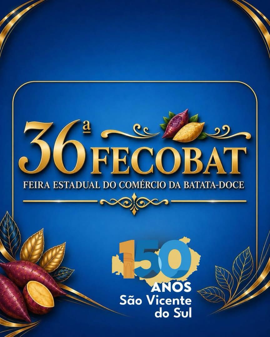 LEILÃO PRESENCIAL Nº 002/2026 – OBJETO: Concessão onerosa para exploração comercial da Praça de Alimentação e dos espaços destinados à comercialização de bebidas localizados no Pavilhão de Shows durante a realização da 36ª FECOBAT – Feira Estadual do Comércio da Batata Doce, entre os dias 09 e 12 de julho de 2026, incluindo atendimento ao público durante toda programação oficial do evento